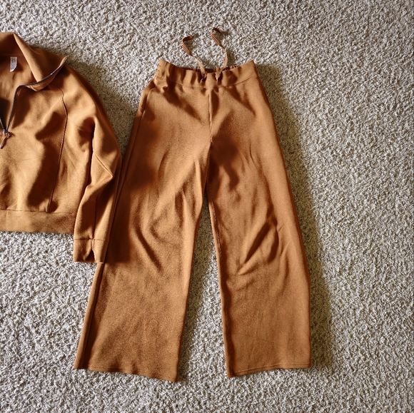 SPANX Brown Wide Leg Pants PETITE M - Picture 2 of 6